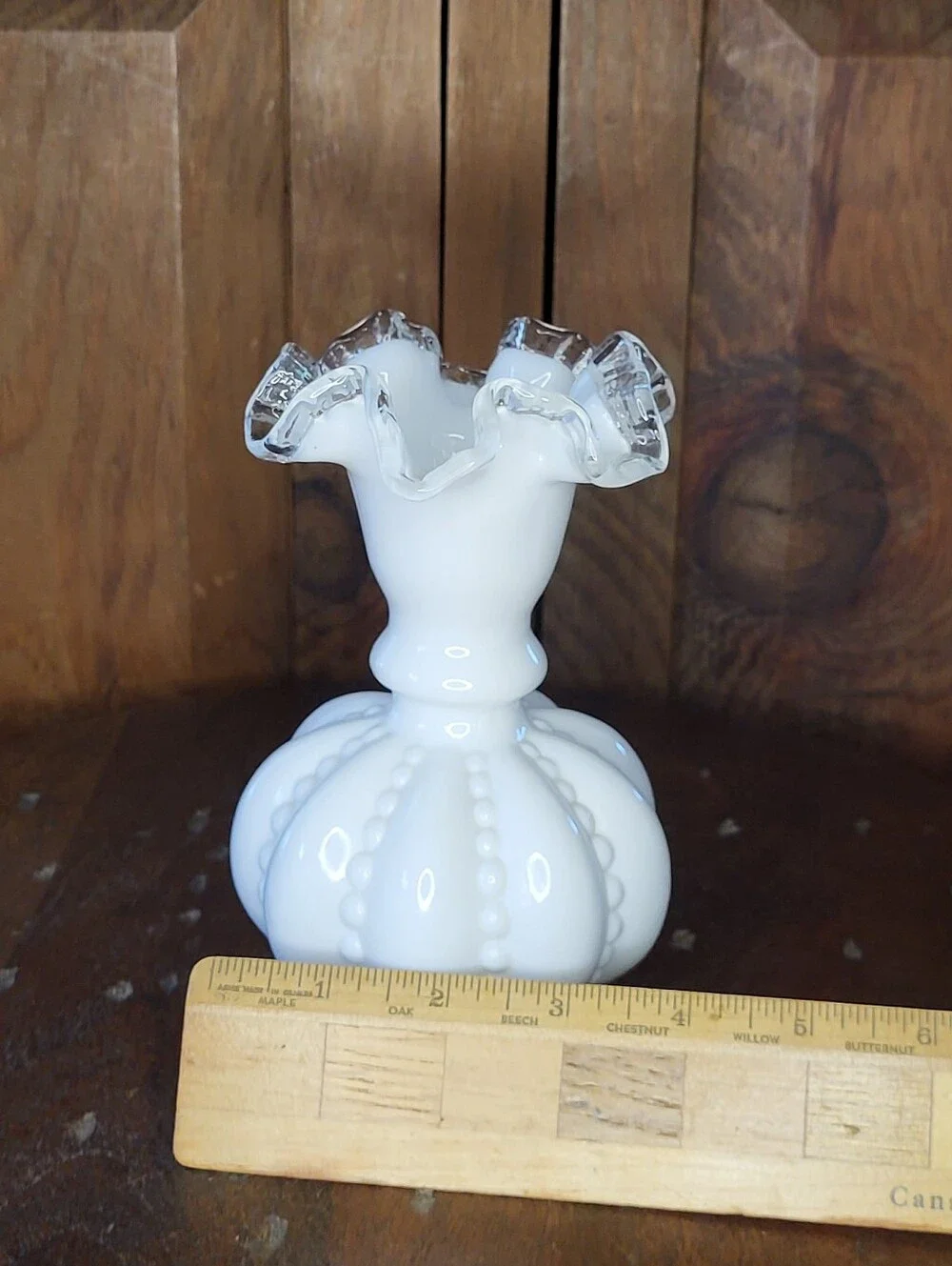 Fenton Beaded Melon Vase
